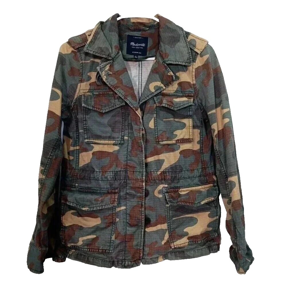 Madewell Camo Field Jacket Womens‎ Small Green Camouflage Ripstop Utility Coat